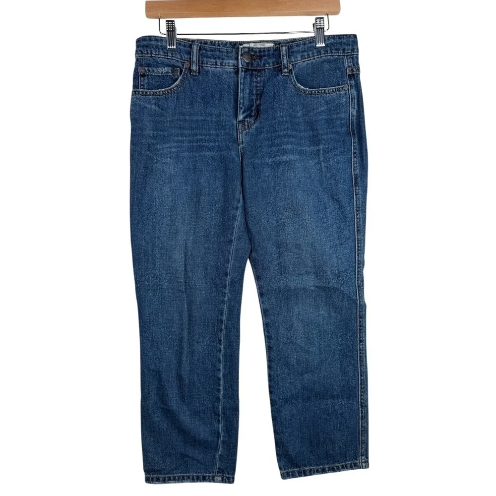 Free People Jeans Womens Size 27 Blue Denim Straight Leg Cotton 61855-16515125